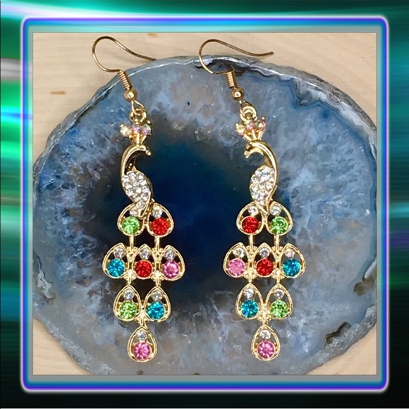 Peacock Earrings - Picture 4 of 9